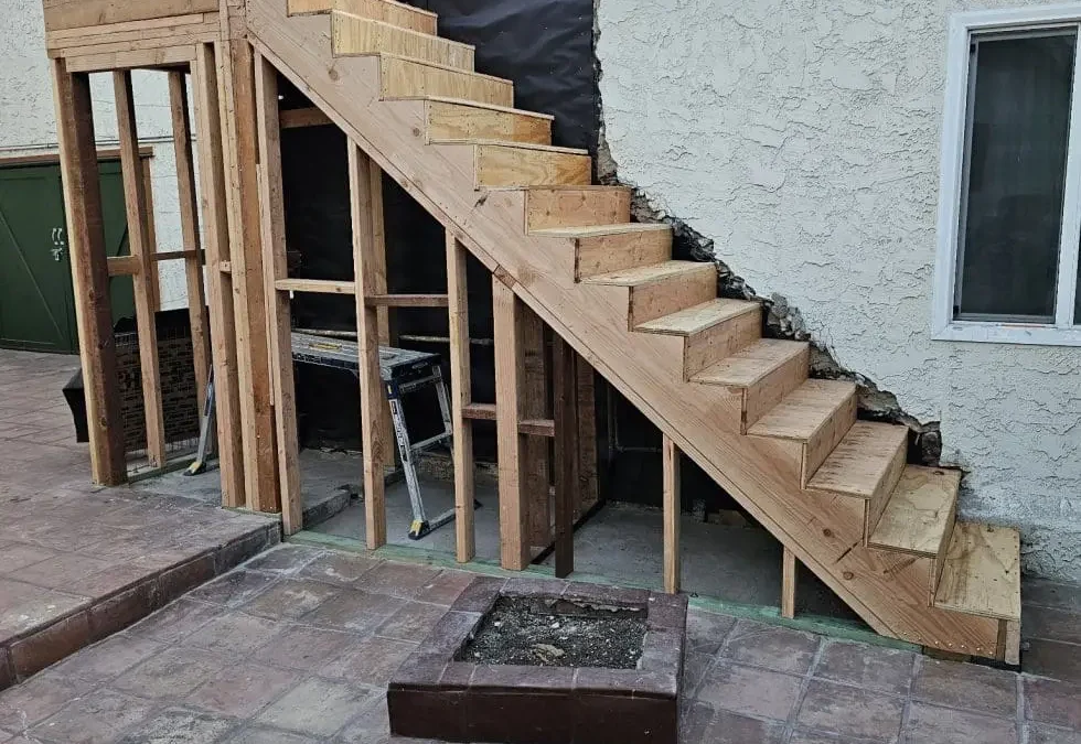 Wooden Stairs Repair Project